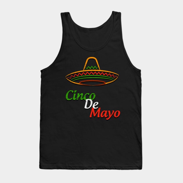 Cinco De Mayo Sombrero Tank Top by guitar75